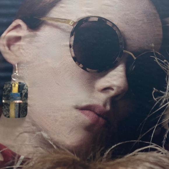 earrings vintage handmade New Mexico hanging - Picture 3 of 7